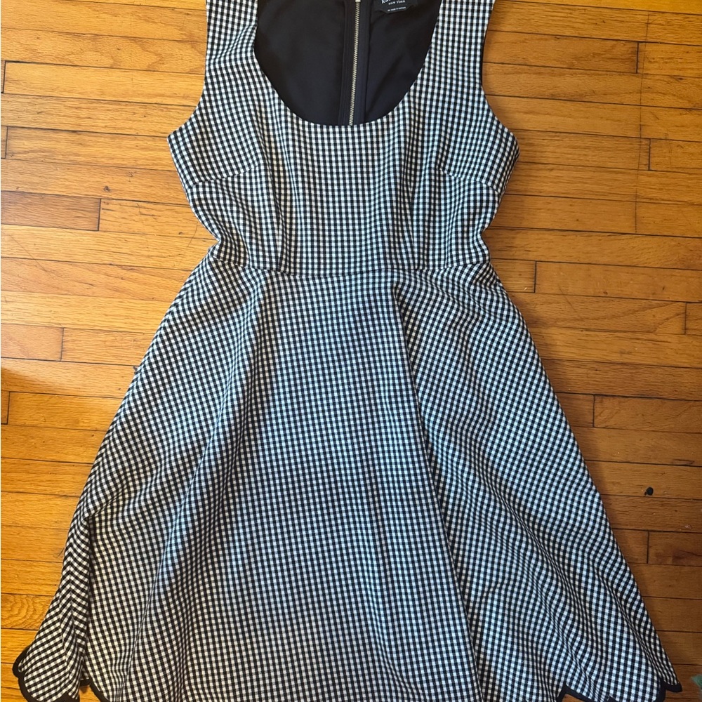 Black and White Kate Spase Gingham Dress